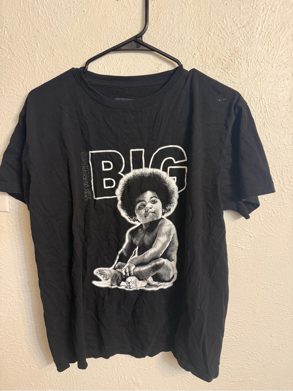 Notorious B.I.G. Black Men’s Graphic Tee with 'BIG' Baby Print